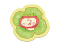 Sleeping Apple on a Clover Sticker