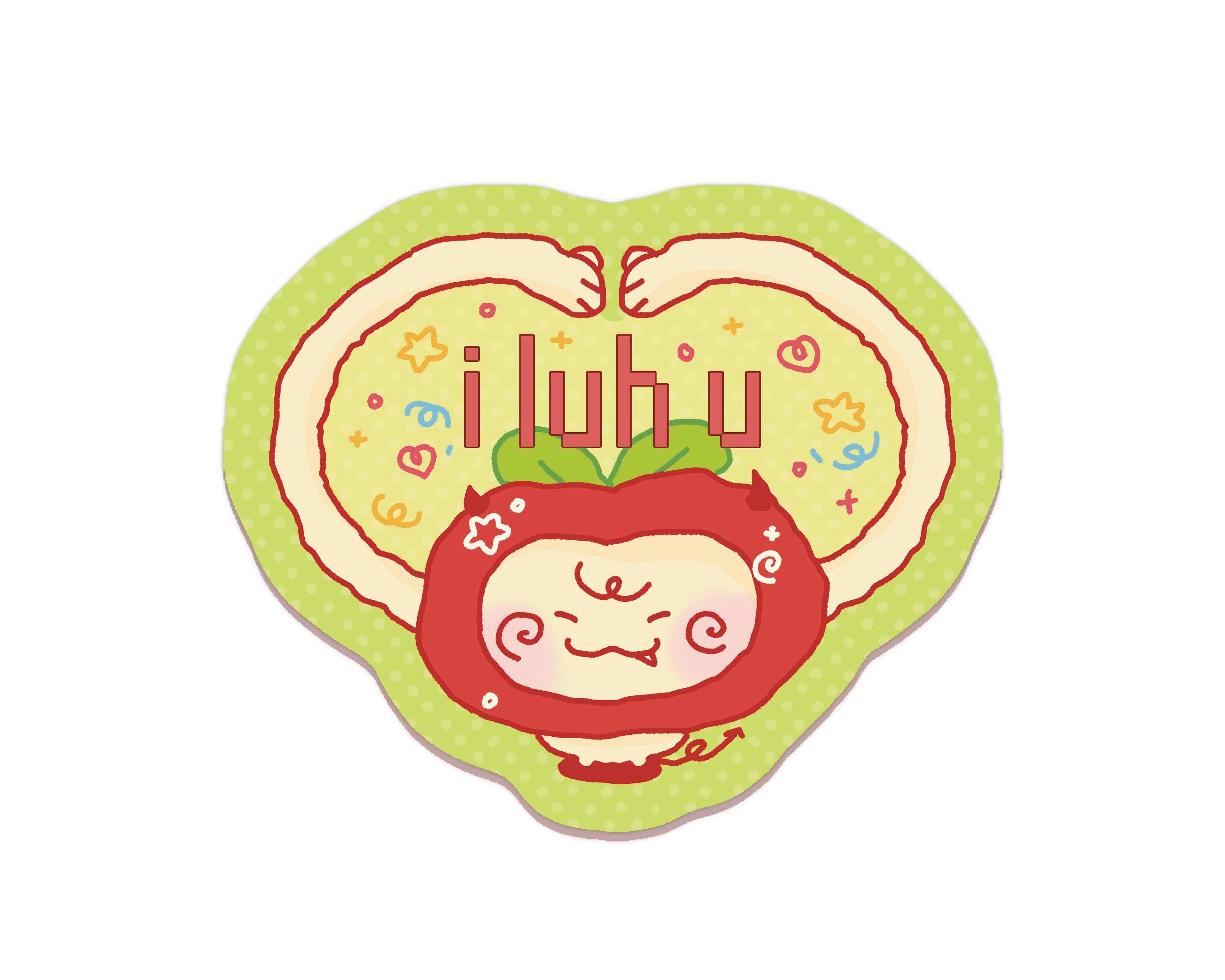 I Luh U Sticker