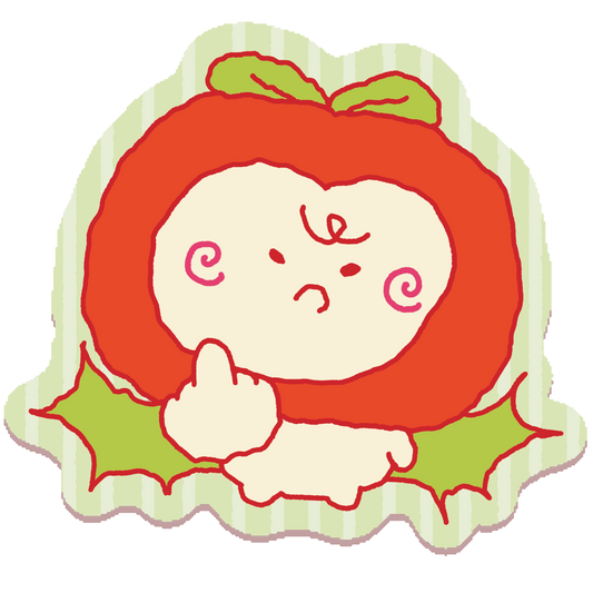 Bad Apple Middle Finger Sticker