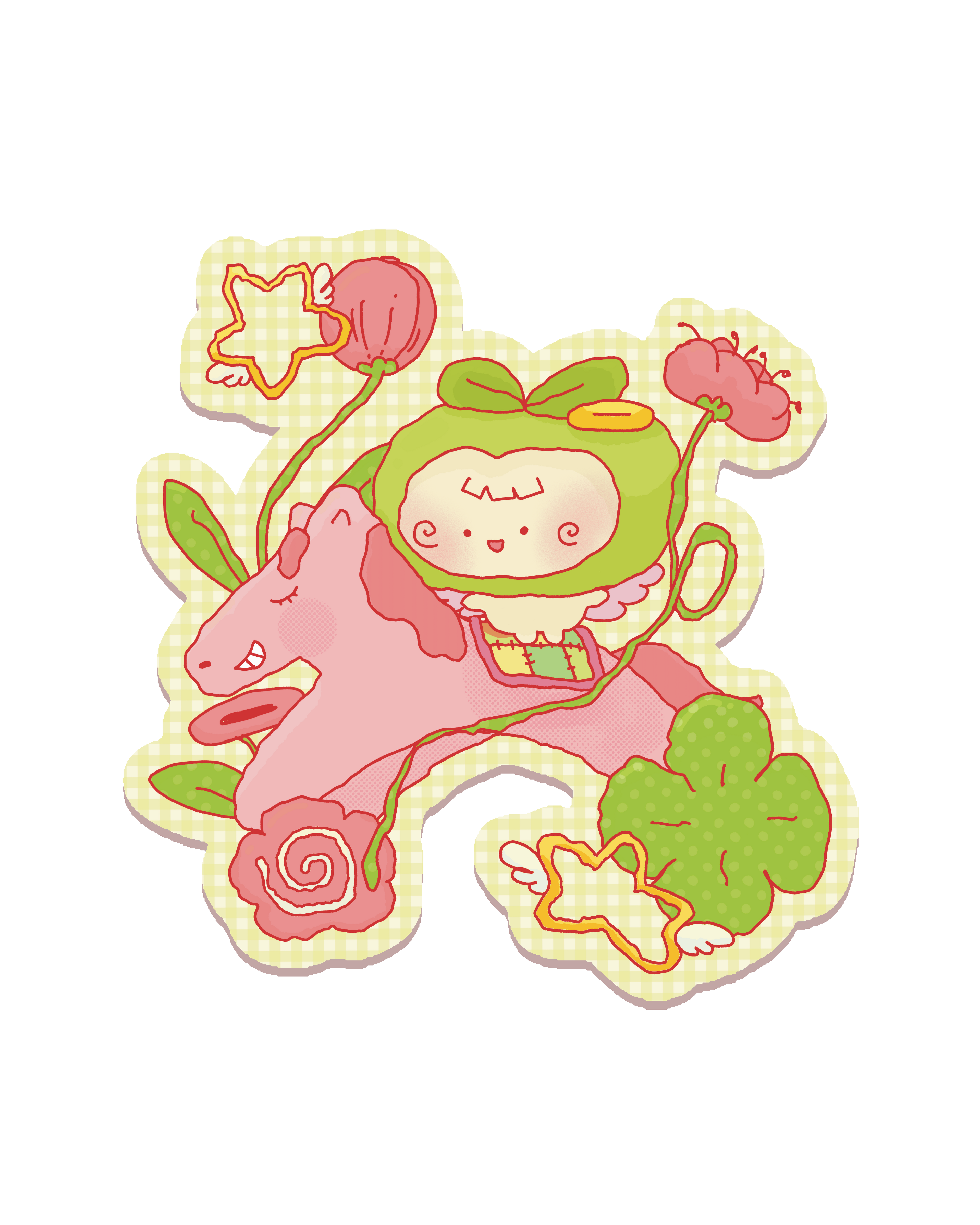 Apple Guy on A Horse