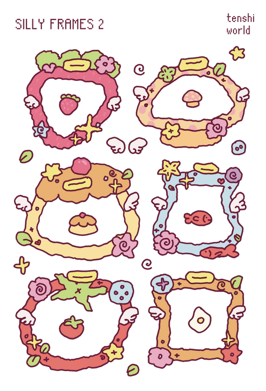 Clear frames sticker sheet