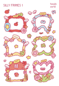 Clear frames sticker sheet