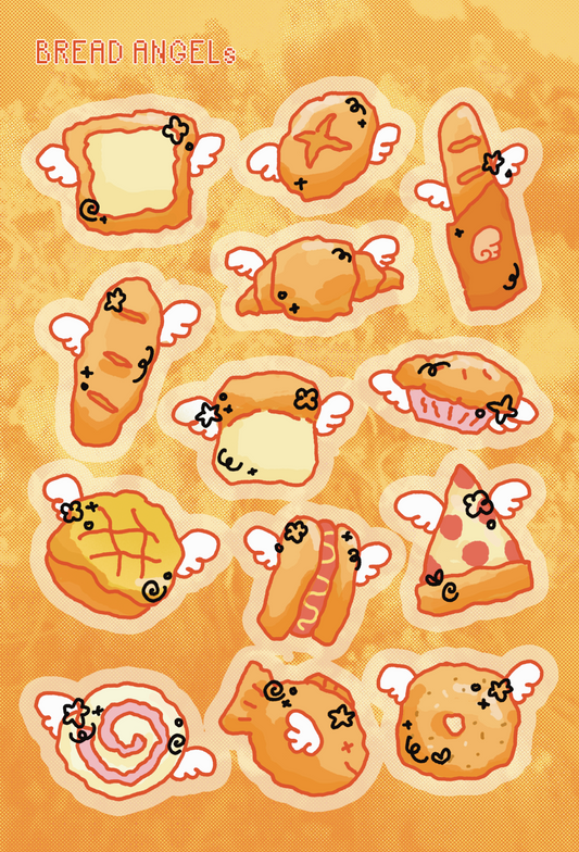 Bread Angels Holographic Sticker