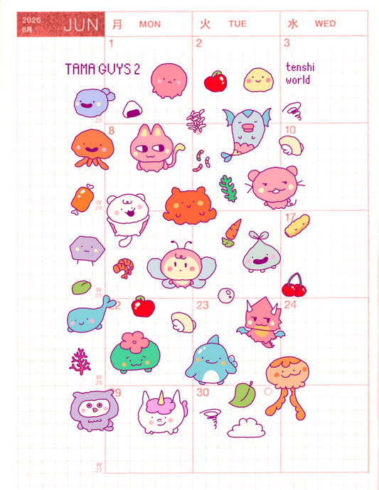 tama guys 2 clear sticker sheet