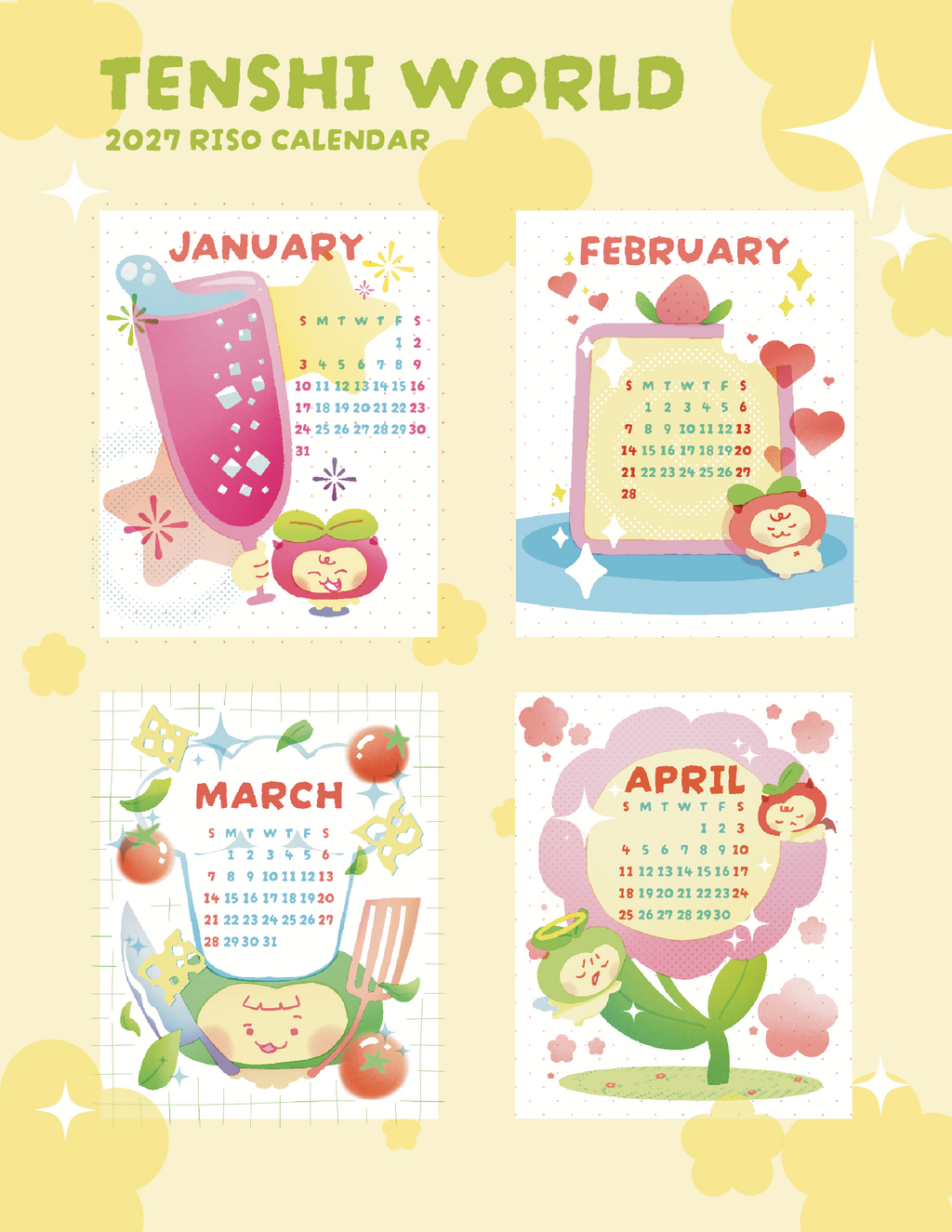 (Pre-Order) Riso Calendar Postcards
