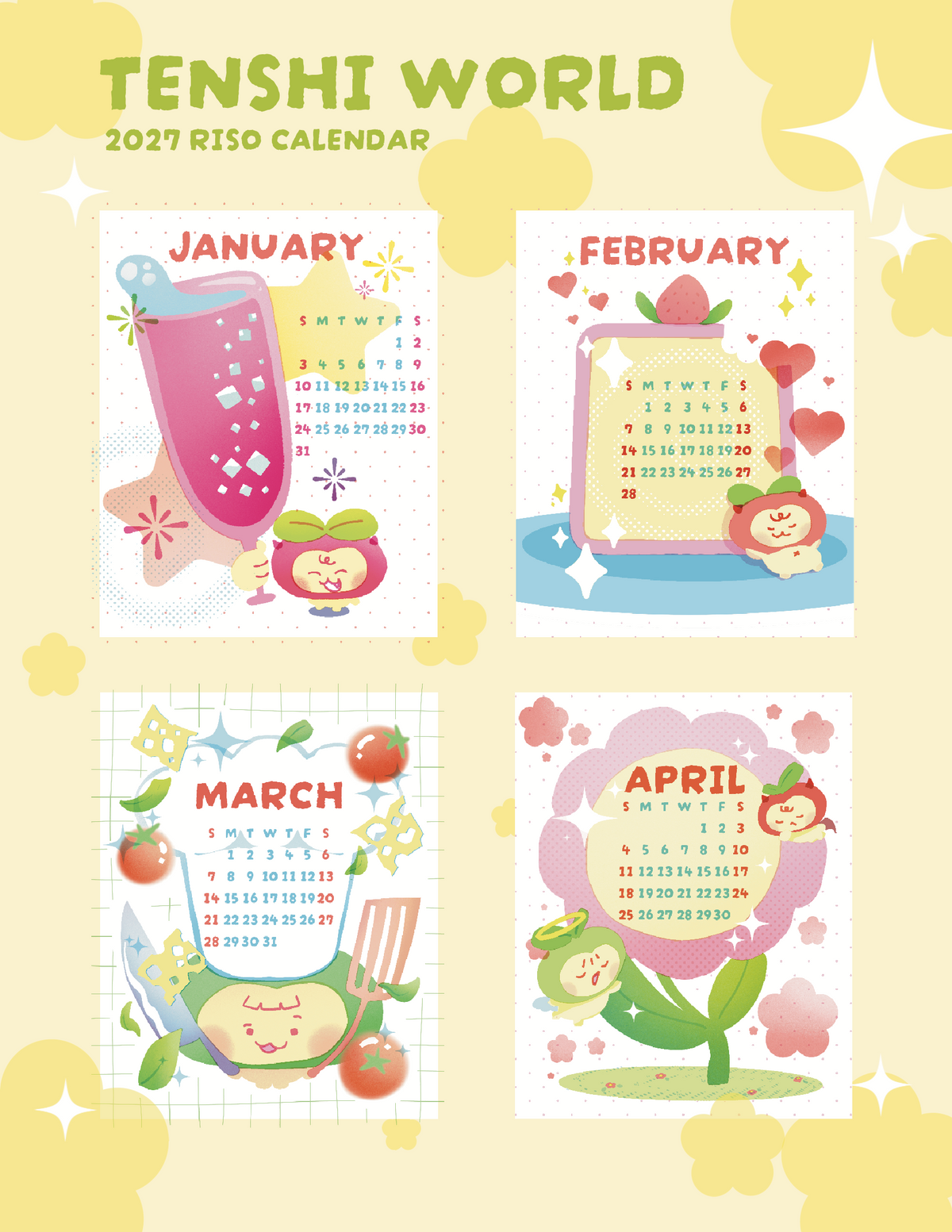 (Pre-Order) Riso Calendar Postcards