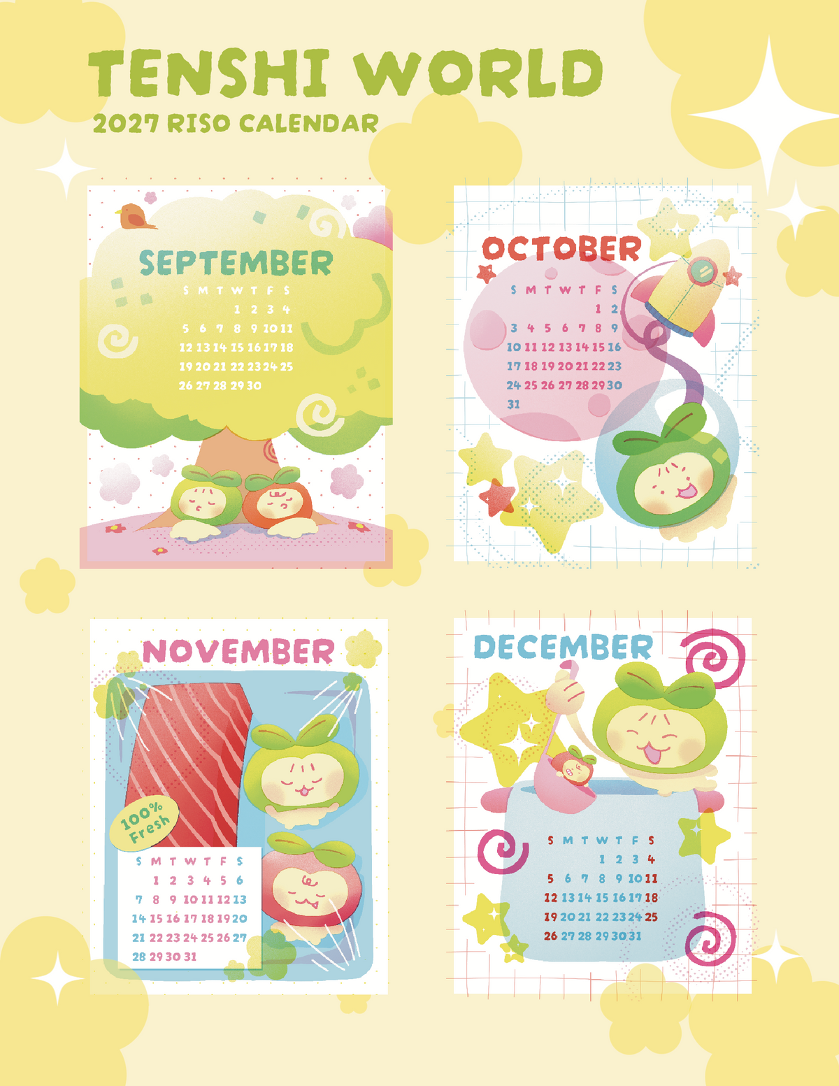 (Pre-Order) Riso Calendar Postcards