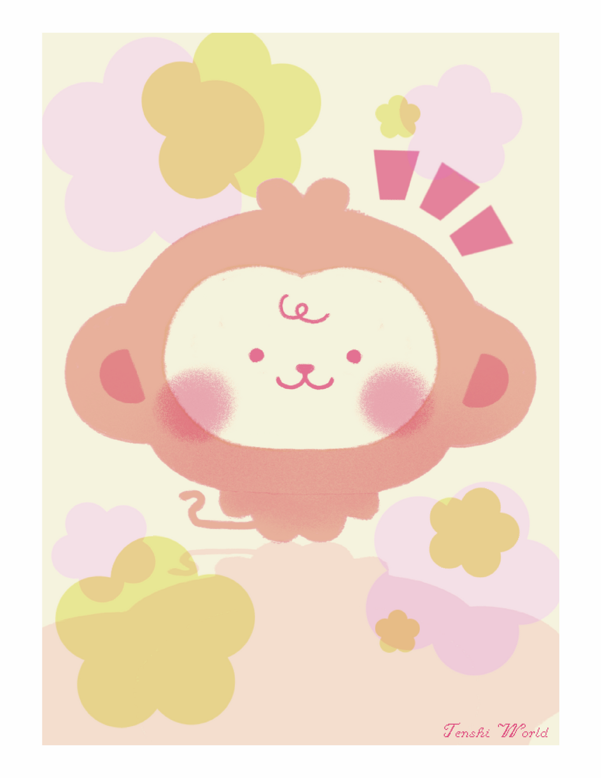 Monkey Riso Print