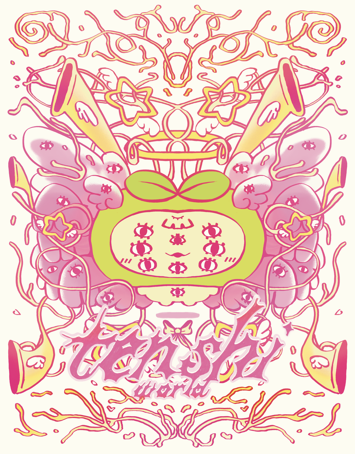 Biblically Accurate Apple Riso Print
