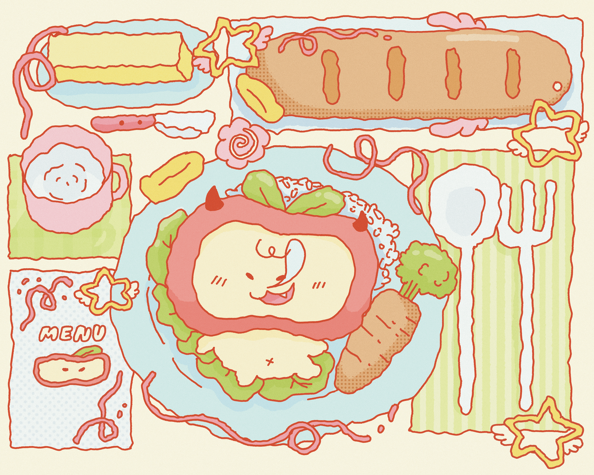 Honey Cris Lunch Riso Print