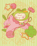 Granny Sue Horse Riso Print