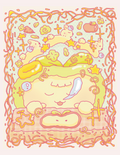 Granny Sue Sleeping Riso Print