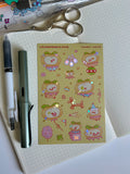 Clownmaxxing holographic sticker sheet