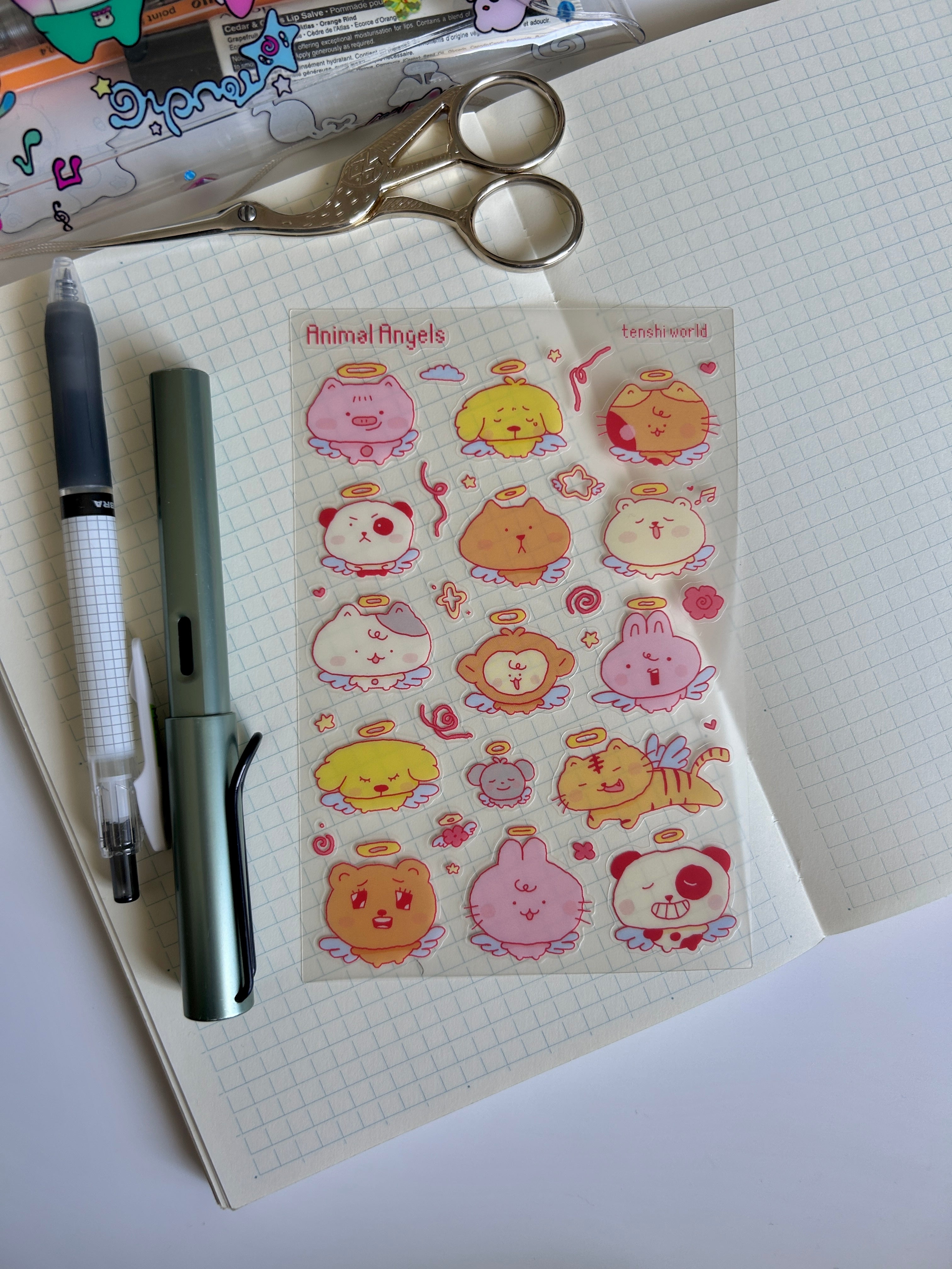 Animal Angels Clear Sticker Sheet