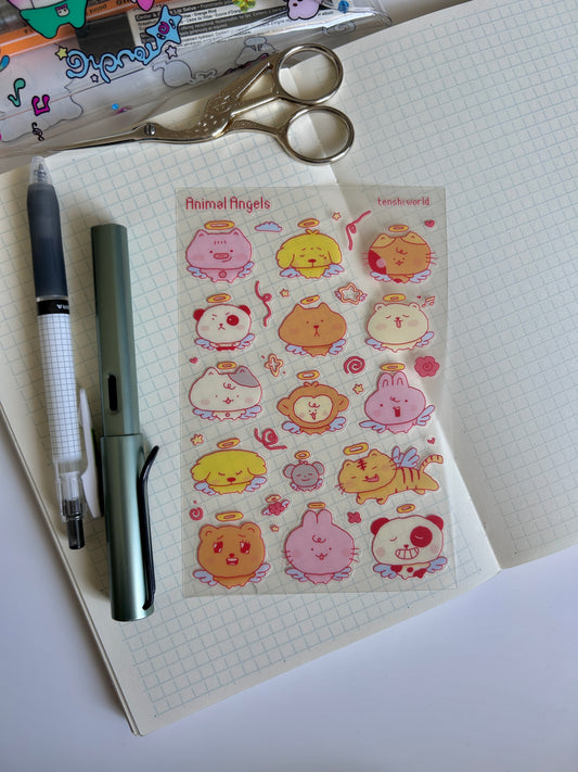 Animal Angels Clear Sticker Sheet